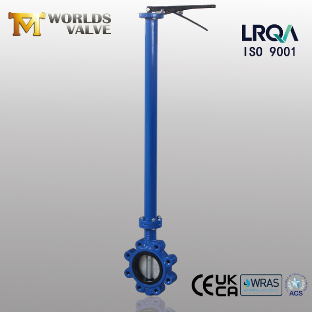 Extended Stem Lug & Tapped Butterfly Valve with Hand Lever Actuation offered by China Valve Manufacturer-Tianjin Worlds Valve