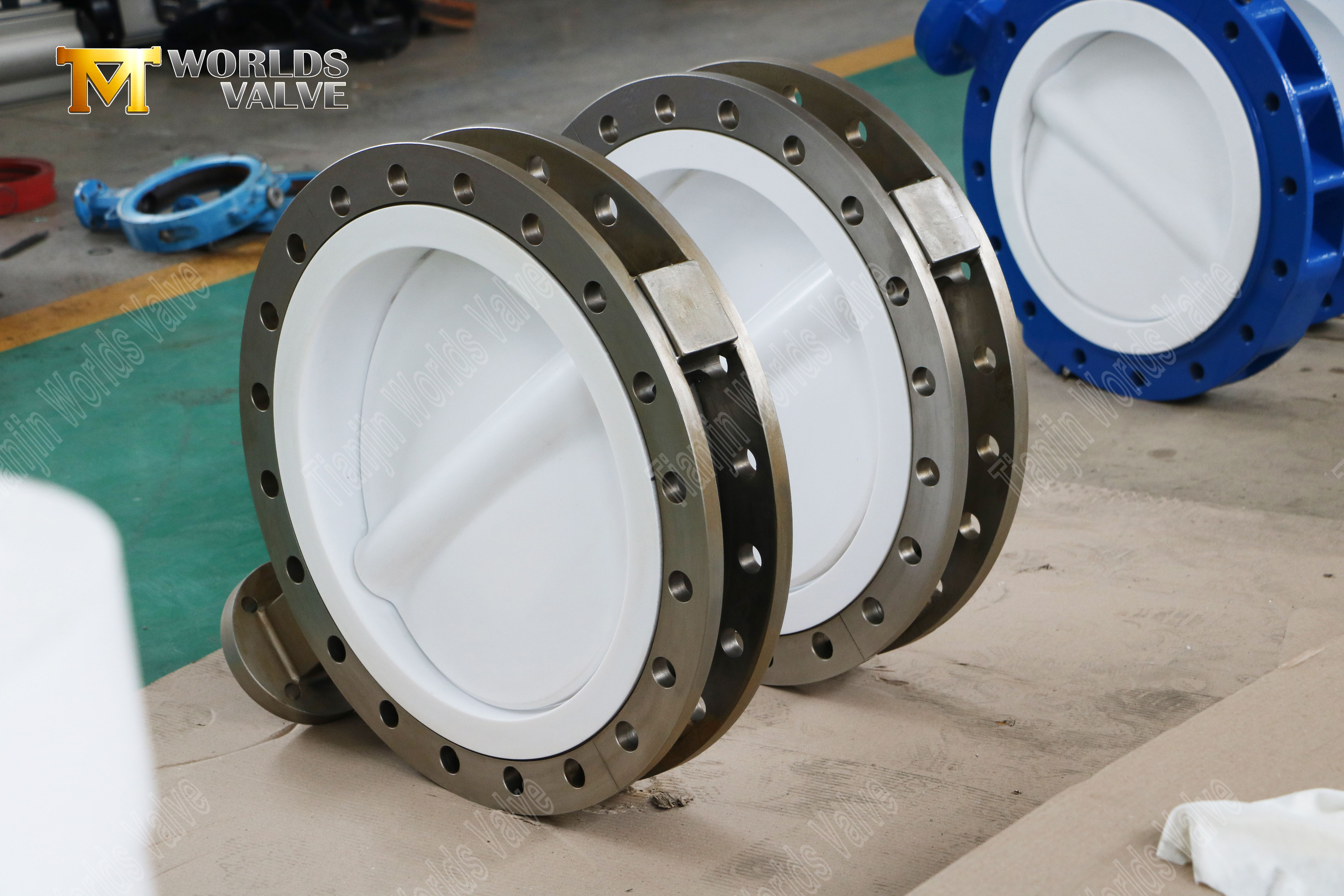 CF8M Split Body Butterfly Valve with PTFE Disc & Seat-3 (2)