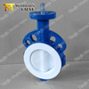 Split Two Piece Body design Butterfly valves PTFE PFA lining Disc for Chemical Plant