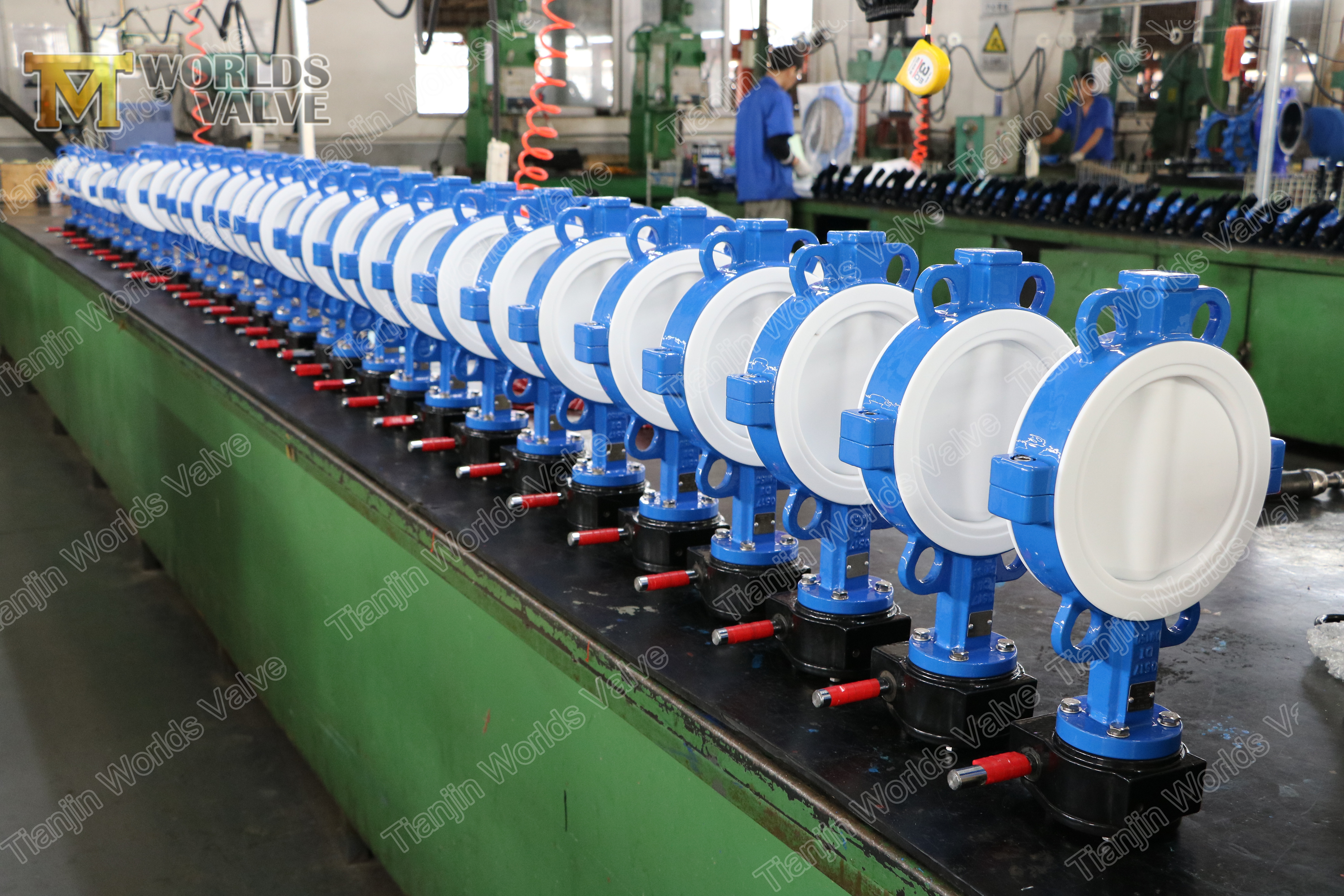 2 Full PTFE lined WAFER TYPE BUTTERFLY VALVE,