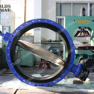 U Section Resilient Seated Butterfly Valve with Double Flange supplied by China OEM Valve Manufacturer-Tianjin Worlds Valve