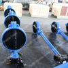 EPDM Rubber Coated Disc Butterfly Valve with Square Stem/Stem with Key/Double D Stem Head