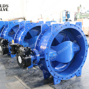 Double Offset Flanged Rubber Butterfly Valve with Akzonobel Epoxy Painting