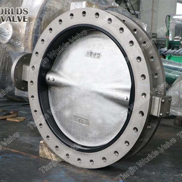 Duplex Stainless Steel U Double Flange Butterfly Valve