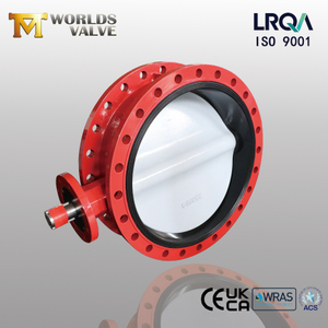Double Flanged Butterfly Valve with Nylon-Coated DI Disc from China OEM Valve Manufacturer-Tianjin Worlds Valve Co., Ltd.