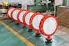 PTFE Coating Disc Wafer Double flanged Butterfly Valve for Sulfuric Acid