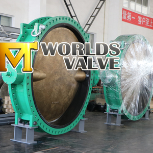 Big size double flange DN2100 DN2200 Butterfly Valve