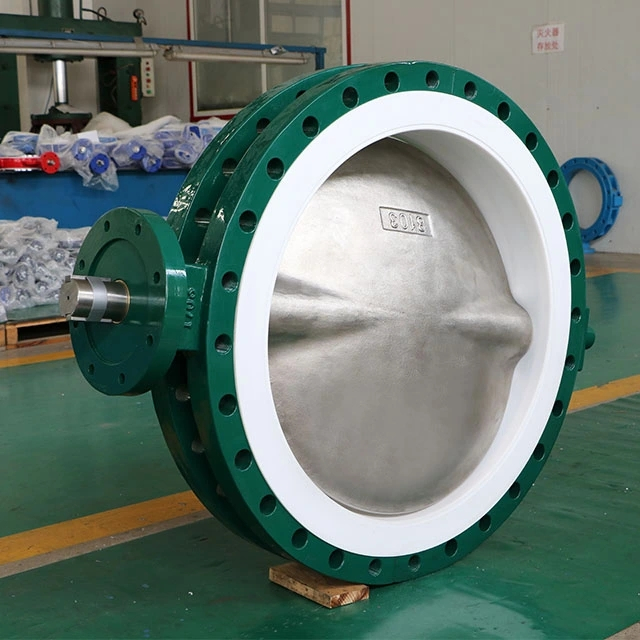 DN750 PTFE Butterfly Valve with Two Pieces Body