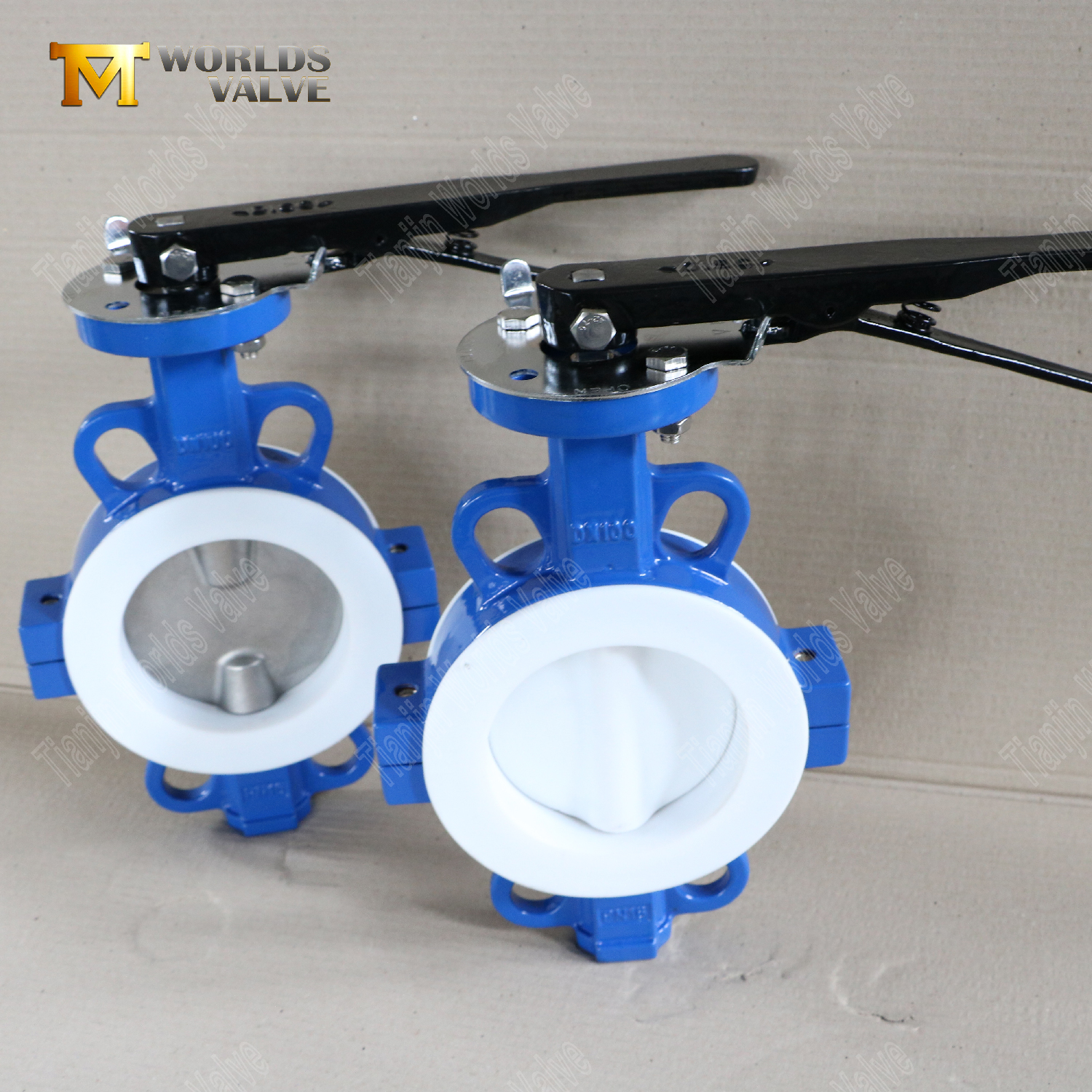 DN100 Teflon Lined Wafer Split Body Butterfly Valves Corrosion DN100 Teflon Lined Wafer Split Body Butterfly Valves Corrosion