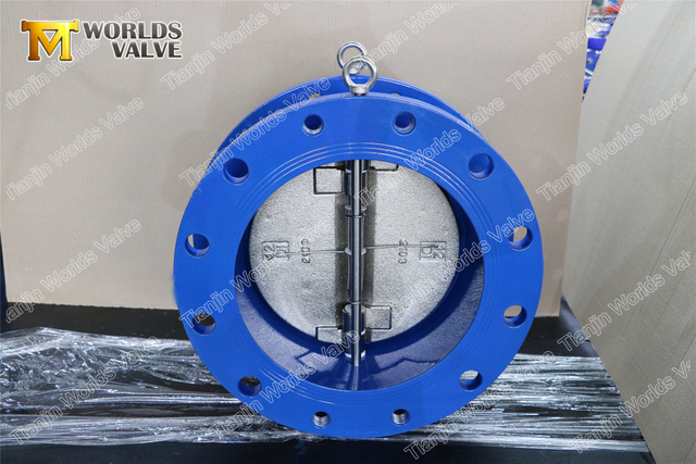 Double flanged dual plate check valves non-return swing check valve