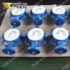 Split Two Piece Body design Butterfly valves PTFE PFA lining Disc for Chemical Plant