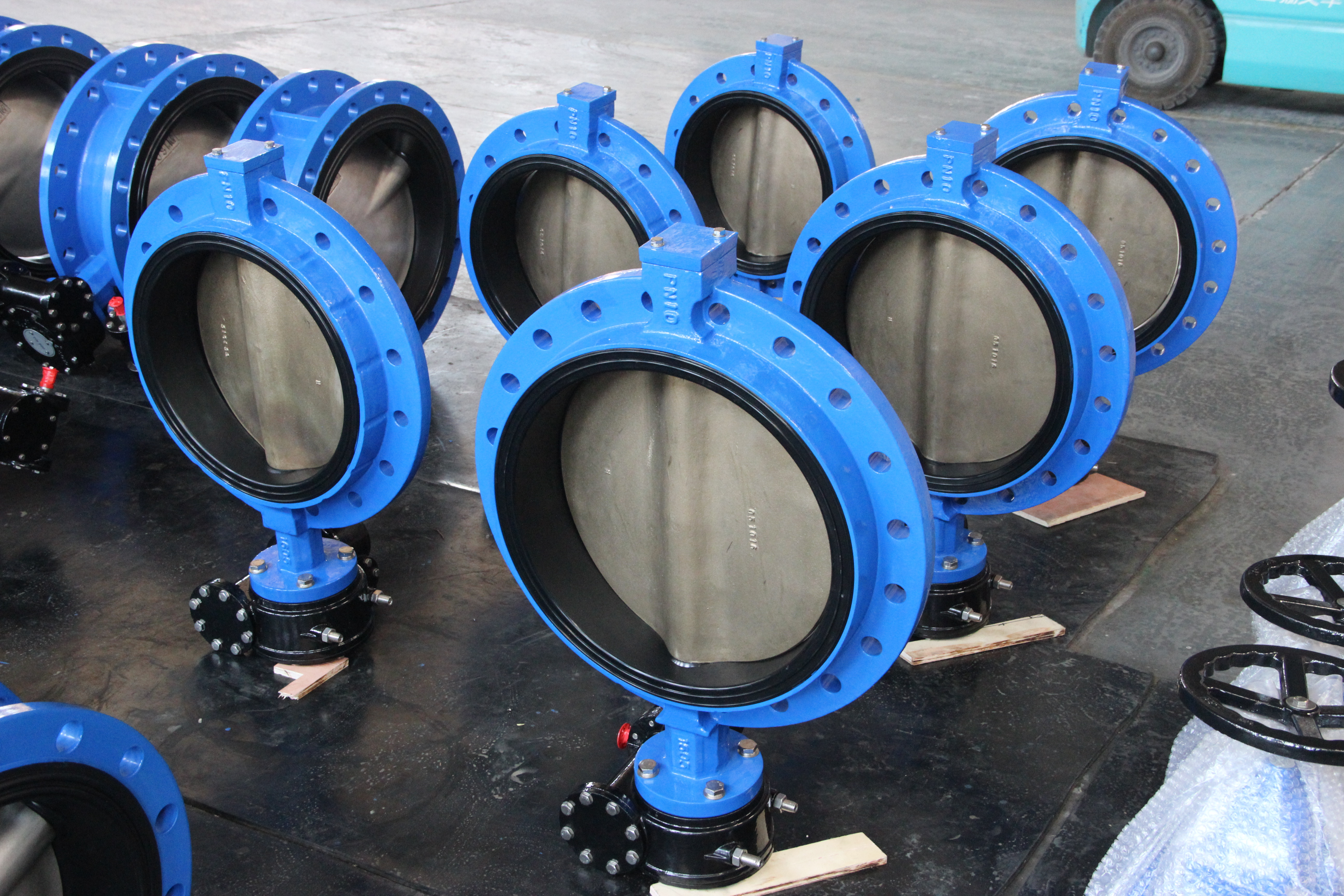 2 single flanged butterfly valve with gearbox