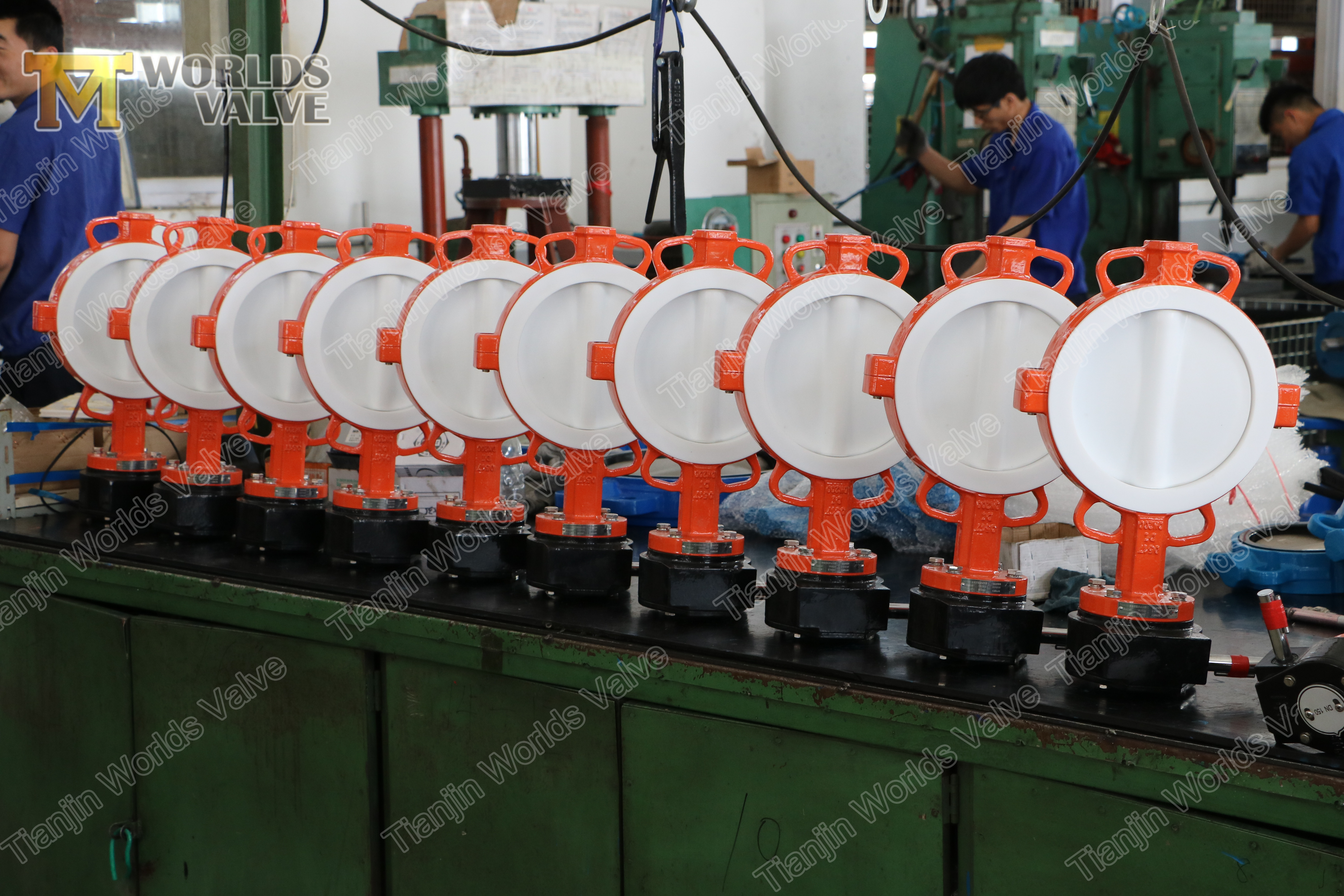 3 Full PTFE lining WAFER TYPE CONCENTRIC BUTTERFLY VALVE