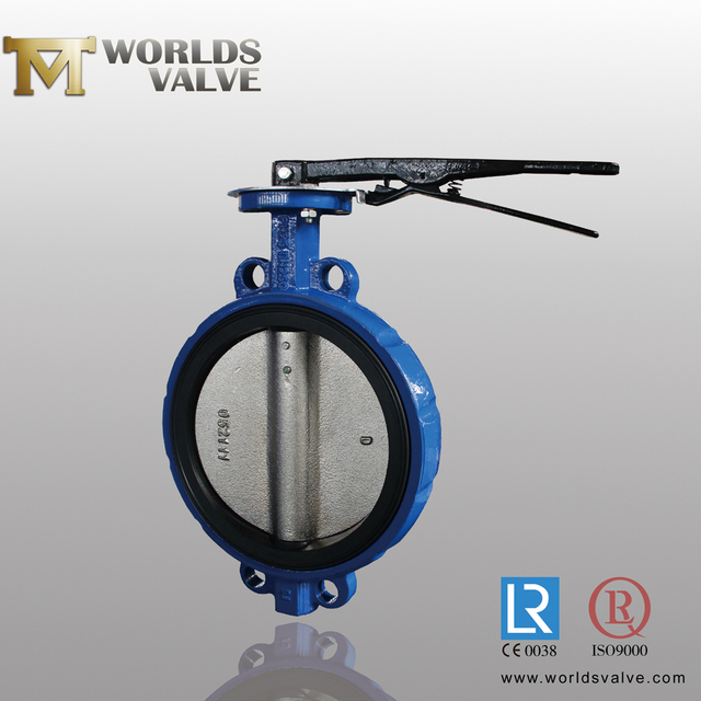 PN25 Wafer Type Butterfly Valve with Rubber Liner 