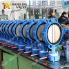 Wras EPDM Seat Handle Worm Gear Wafer Type Butterfly Valves