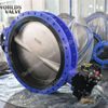 U Section Double Flanged Butterfly Valve with Stainless Steel Disc