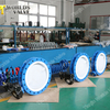 Big size PFA liner disc Butterfly Valve Split Body