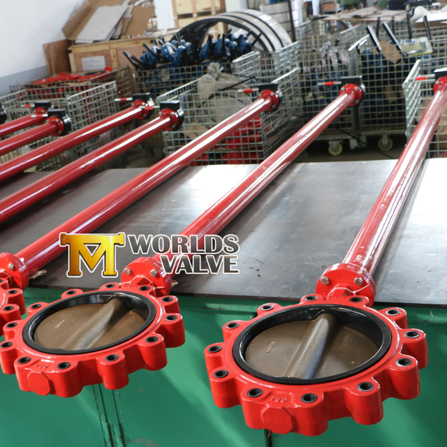 Long Stem Lugged And Tapped Type Butterfly Valve with Rubber Liner