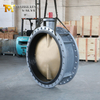 Double Flanged Butterfly Valve with C95400 Disc & DI Valve Body for Large Diameter Industrial Applications