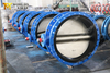 Big size Water Double Flanged Butterfly Valves With Gearbox Operator