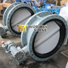 Nylon 11 coated painting disc flanged butterfly valve 