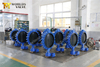 Full lugged Halar Coating disc butterfly valve with Double acting Pneumatic Actuator