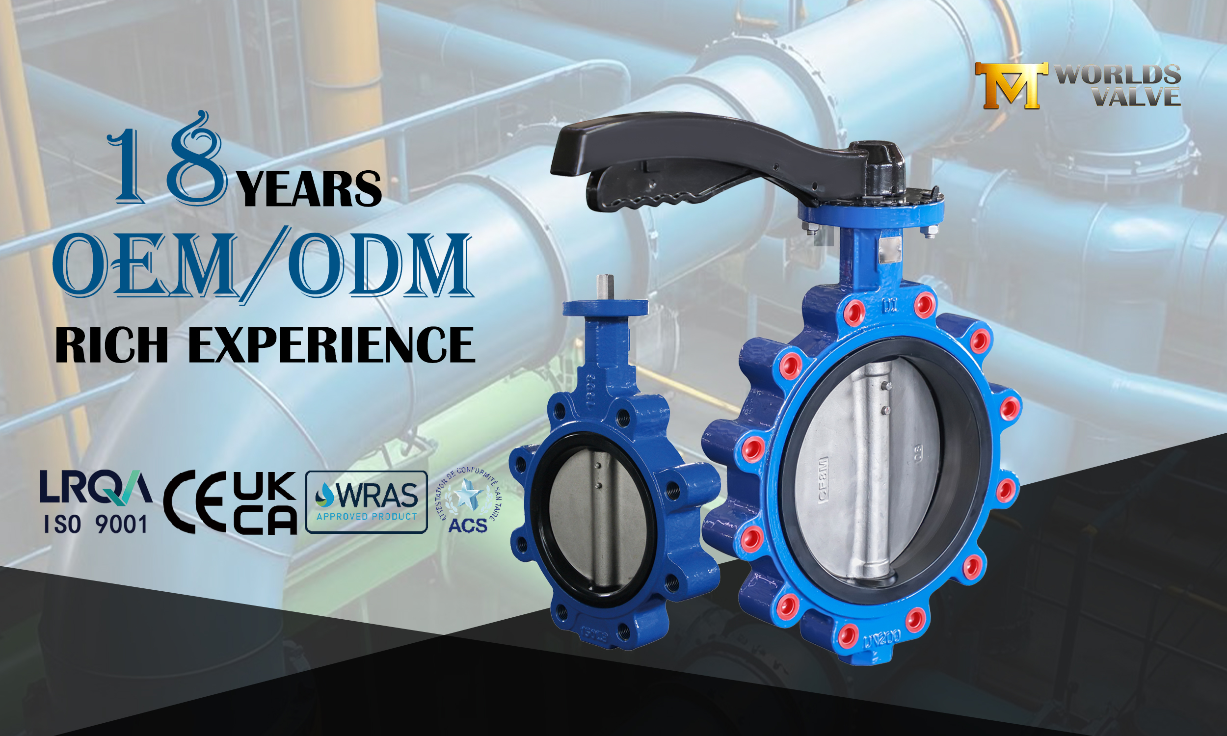 Lug Butterfly Valve with DI Valve Body and Stainless Steel Disc by China Butterfly Valve Supplier