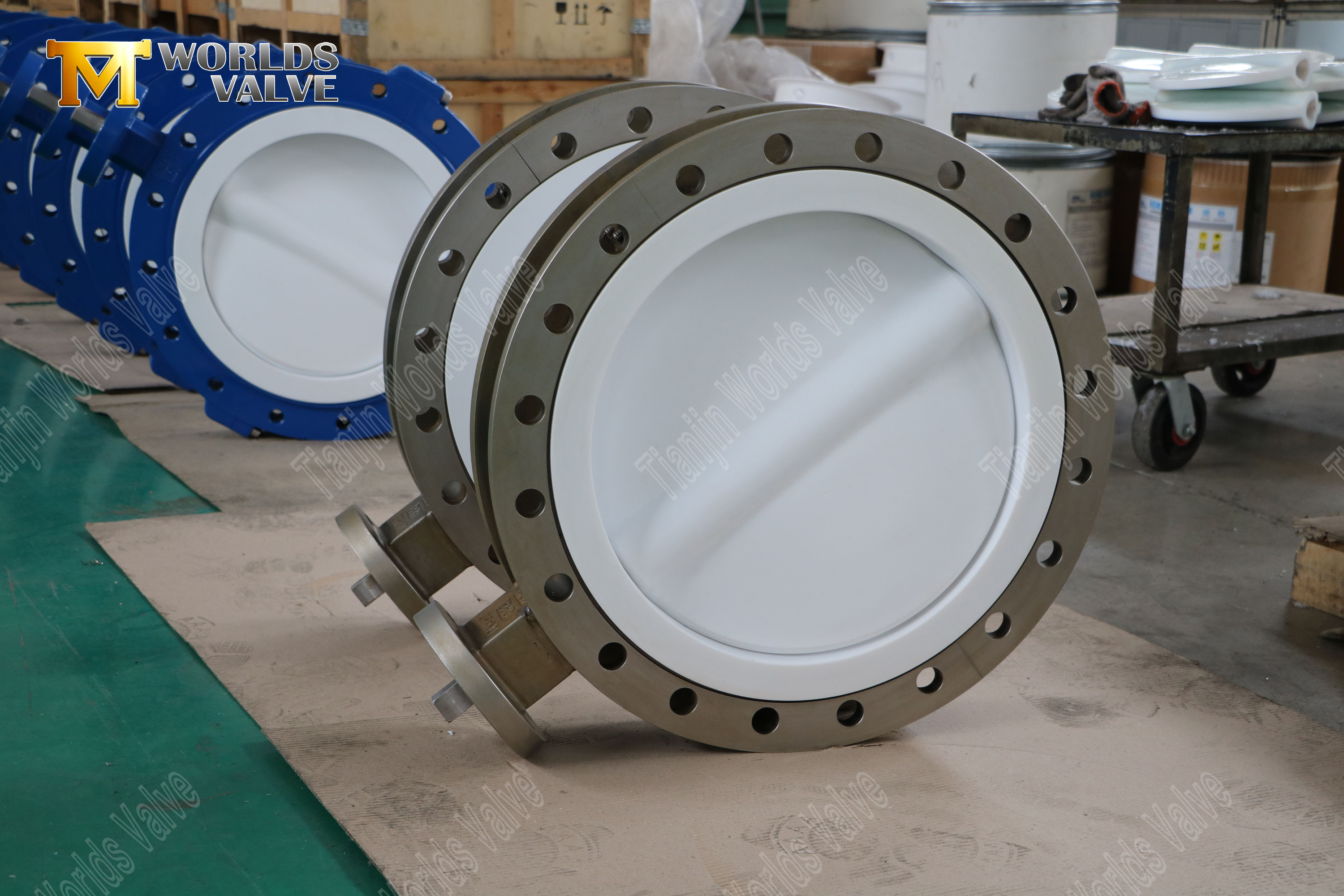 CF8M Split Body Butterfly Valve with PTFE Disc & Seat-3 (1)