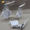 Hand Lever Wafer Butterfly Valve with PTFE Seat and DIsc Produced By China Valve Factory-Tianjin Worlds Valve Co., Ltd.
