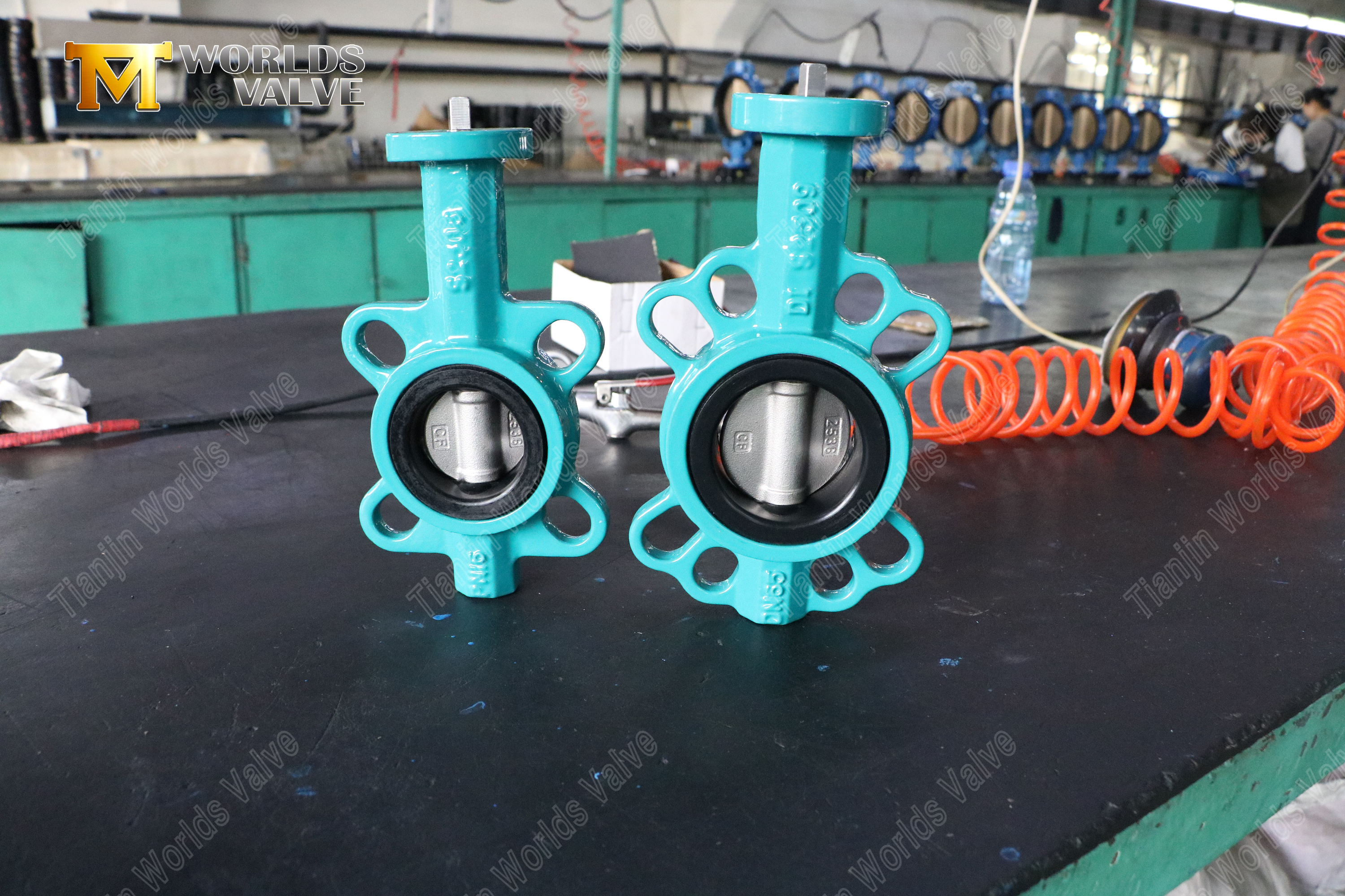 Rubber Seat & SS Disc Ductile Iron Wafer Butterfly Valve (8)