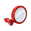 PTFE Lining flanges connection Butterfly Valve with Two Pieces Body