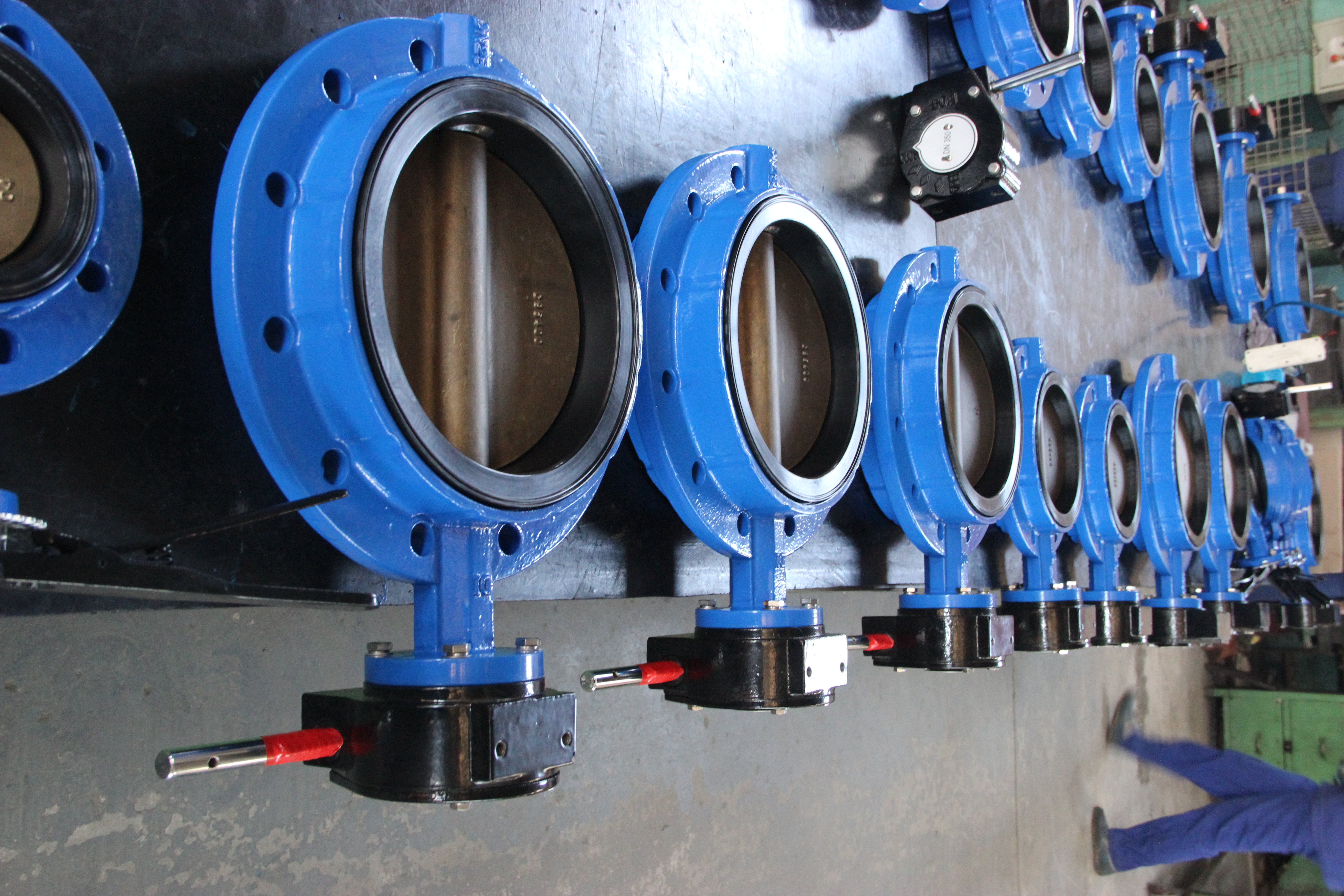 3 single flanged butterfly valve with gearbox wormgear