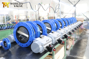 Pneumatic actuators U-Pattern Series13 Double Flanged Butterfly valve 