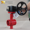 Industrial-grade Grooved Butterfly Valve with precison gear operation offered by China Valve Supplier-Tianjin Worlds Valve Co., Ltd.