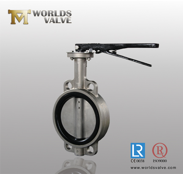 JIS5K JIS10K JIS16K Wcb SUS304 SUS316 Wafer Butterfly Valve Lever Operated with Wras EPDM Seat