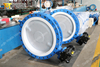 Concentric Double flanged Type PFA lining disc Butterfly Valves 