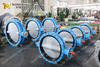 Nylon Coating Disc Double U-section Flanged Butterfly Valve with Loose Liner Seat