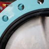 Double flanged butterfly valve with Reaplaceable Rubber Seat produced by China Valve Factory-Tianjin Worlds Valve