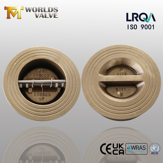 High Sealing performance Aluminum Bronze Dual Plate Check Valve offered by China OEM Valve Manufacturer 
