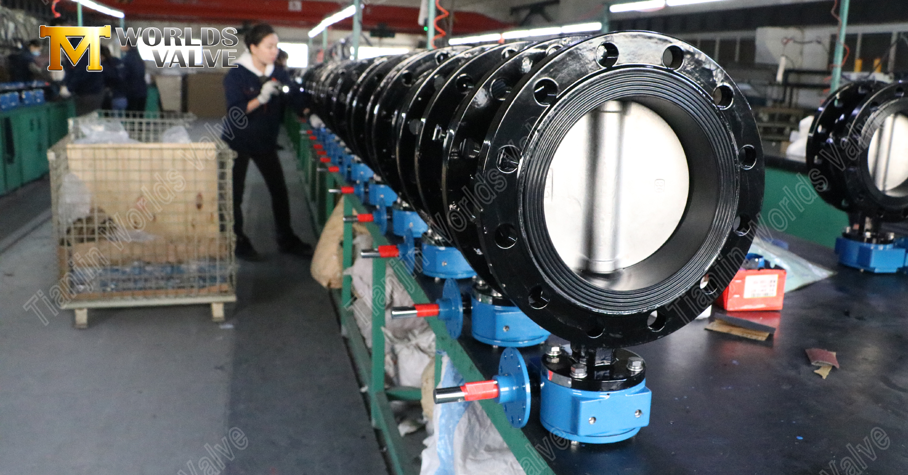 Double Flanged Vulcanized Rubber Seat Butterfly Valve (1)