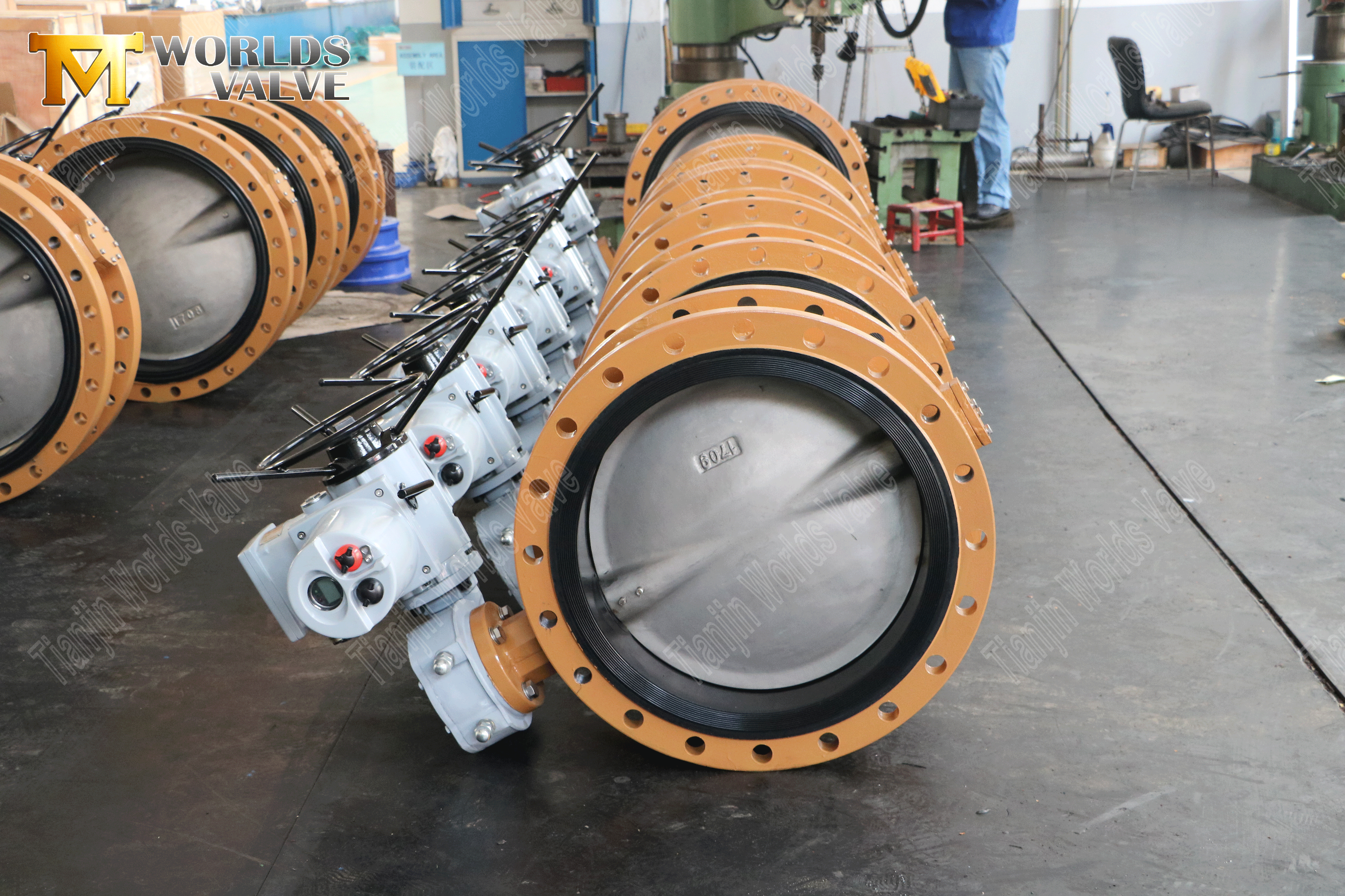 concentric double flanged butterfly valve with gear operator (9)