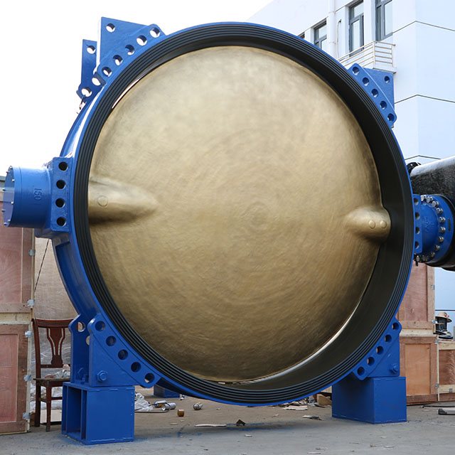 AWWA C516 Big Size Double Flanges Butterfly Valve for Water Treatment/control