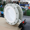 PTFE Coated Double Flange Butterfly Valve Two Pieces Body,API609/EN558 Series 13,PN10 PN16 CLASS 150,JIS 10K,CE ISO9001,Ductile Iron Body,PTFE Disc And Seat,high Performance