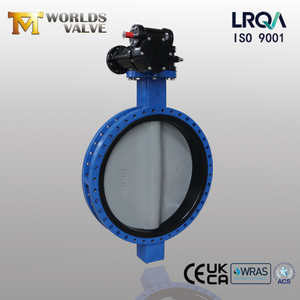 Gear Operated U Type Flange Butterfly Valve with Nylon Coated Disc from China Manufacturer-Tianjin Worlds Valve Co., Ltd.