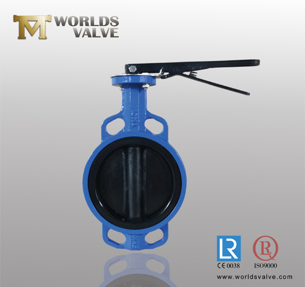 Full Rubber Lined Disc Univeral Connection Wafer Type Butterfly Valve with No Disc Pin Design