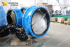 ANSI Class 150 FF RF flanged Double Flanged Butterfly Valve Bonded Rubber Seat