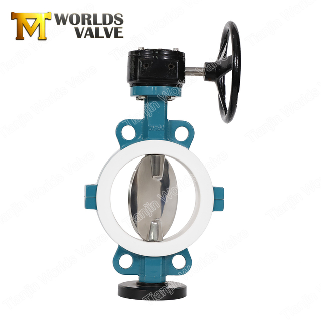 Polished Disc wafer PTFE Butterfly Valve 