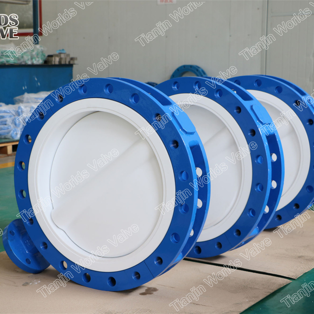 PTFE liner butterfly valve two piece body design API609