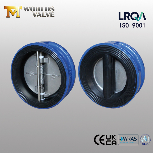 Rubber Lined Dual Plate Wafer Check Valve | Silent Check Valve for Corrosive Services - Tianjin Worlds Valve Co., Ltd. 