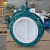 PTFE Lined Flanged Butterfly Valve with Wear Resistant offered by OEM Butterfly Valve Factory-Tianjin Worlds Valve Co., Ltd.